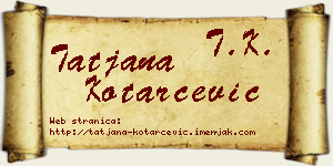 Tatjana Kotarčević vizit kartica